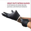 Venom Steel Premium Industrial Black Nitrile Gloves, One Size Fits Most