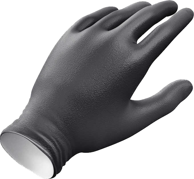 Venom Steel Premium Industrial Black Nitrile Gloves, One Size Fits Most
