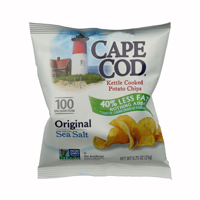 Cape Cod Kettle Cooked Potato Chips, Original, 0.75 Oz, 24 Ct